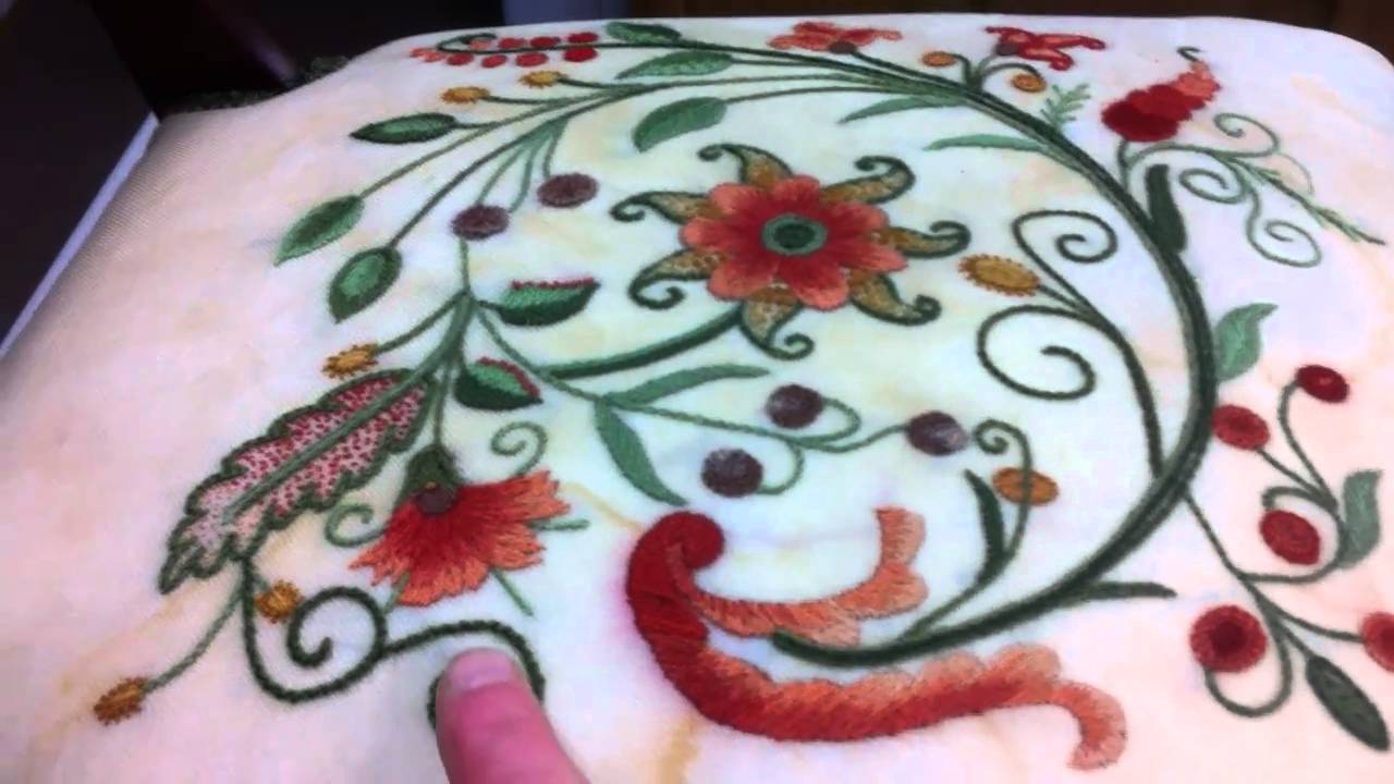 Needlepoint chair cleaning-Water Marks (1)