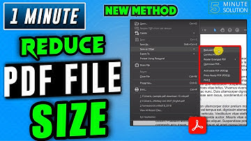 How to reduce pdf file size in adobe acrobat 2025 | Optimizing PDFs