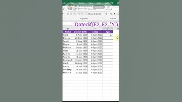 Age Calculator in excel |Raj Computers | Raj sir #shorts #agecalculator #agecalculation #exceltricks