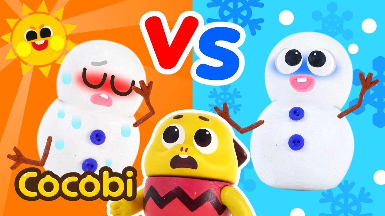【COCOBI】 Help! Warm Snowman 🔥 VS Cold Snowman 🧊? | Nursery Rhymes | Kids