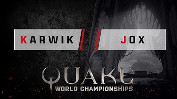 Quake - Karwik vs. jox [1v1] - Quake World Championships - Ro16 EU Qualifier #4