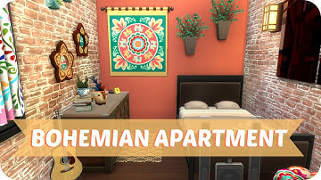 Sims 4 Speed Build | Opposite Besties Apartment (bohemian & modern)