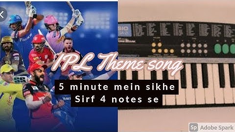 IPL Theme song ! 5 minutes  tutorial ! Piano tutorial ! Love for the music !