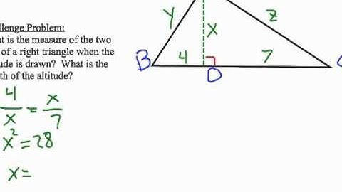How to Find the Altitude of a Right Triangle