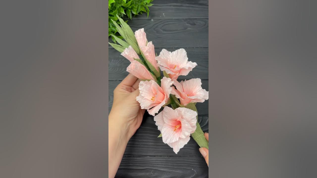 How to make Gladiolus 💥 Crepe Paper Flowers 💥 DIY Paper Craft 💥 Home