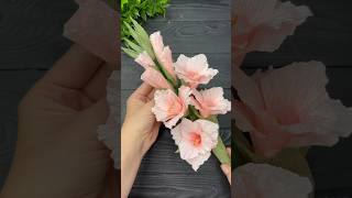 How to make Gladiolus 💥 Crepe Paper Flowers 💥 DIY Paper Craft 💥 Home Decor Tutorial