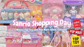 Sanrio Shopping 💖 NEW Releases at Miniso, Pop Mart, Top Toy! Blind box, Squishies, & more~ cozy vlog