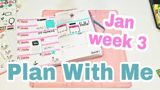 Plan With Me Using Let's Planner Dollar Tree Sticker Books | Planning With Eli | Jan - week 3!!!