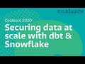 How JetBlue Secures and Protects Data Using dbt and Snowflake