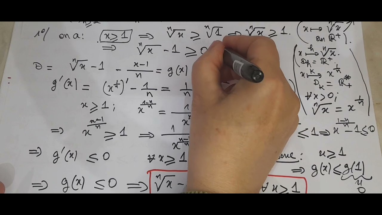 suites adjacentes et racines nièmes(exercices très  intéréssant)المتتاليات المتحادية والجذور النونية