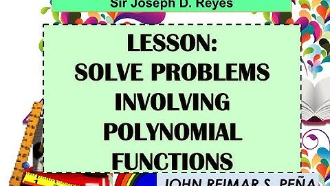 SOLVING PROBLEMS INVOLVING POLYNOMIAL FUNCTIONS | GRADE 10 MATH | TAGLISH