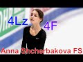 Анна Щербакова 4Lz - 4F Произвольная программа Гран-при Франция(ВИДЕО)прокат
