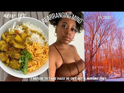 vlog ~new year 2022 - forgiving self. becoming unfukwitable + cooking Jamaican curry chicken