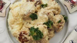 クリームとろ〜り！スウェーデン風ミートボール！