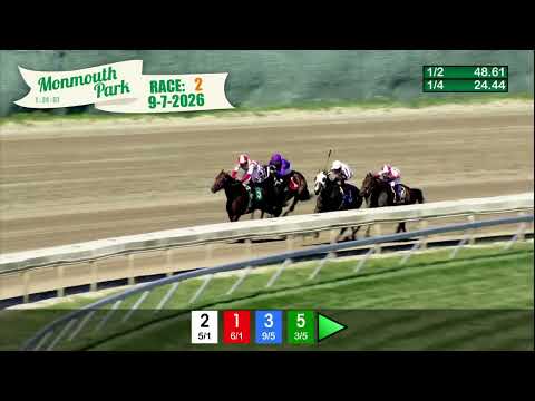 video thumbnail for MONMOUTH PARK 09-07-2026 RACE 2