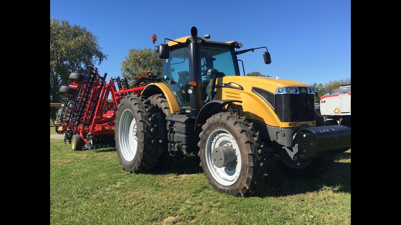 Challenger MT675E Tractor and SunFlower 6830 Rotary Finisher - YouTube