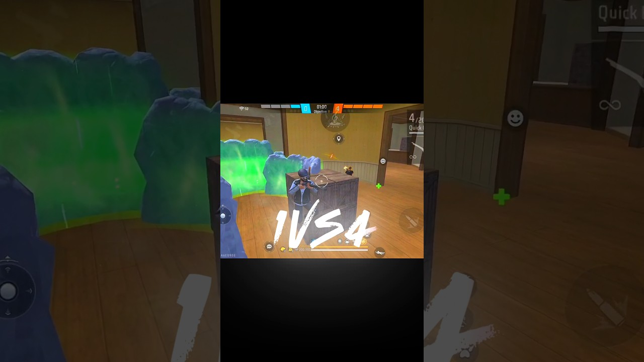 1VS4 🔥🤯 Destroyed in second  😤😮‍💨 