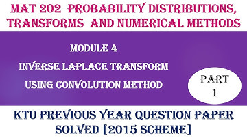 KTU S4 MATHS  |MODULE 4 |PREVIOUS YEAR QUESTION PAPER SOLUTIONS| PART 4