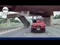 Dump truck slams into overpass on Interstate 66 in Virginia