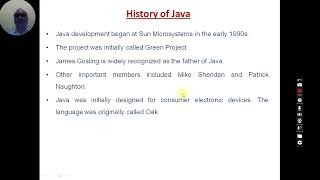 Session-I - History of Java