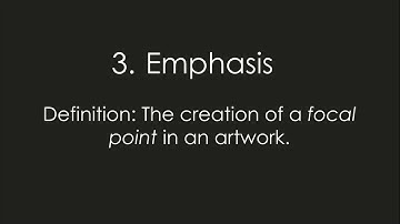 The Principles of Art - Emphasis