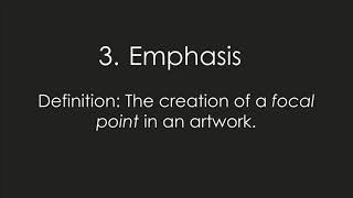 The Principles of Art - Emphasis