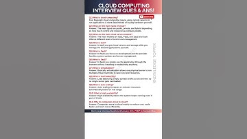Cloud Computing Interview Questions and Answers | Cloud Engineer Interview Questions and Answers