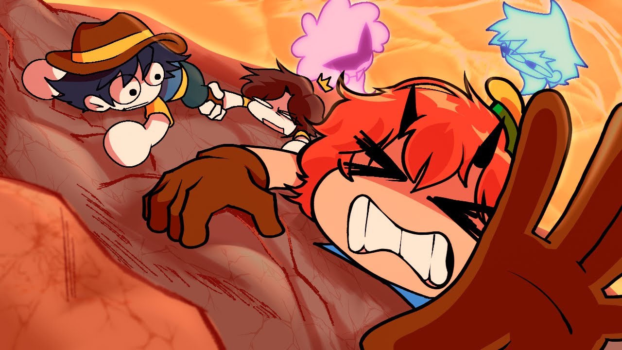 8 youtubers idiotas escalando uma montanha no PEAK