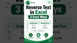How to Reverse Text in a Cell in Excel – 3 Easy Ways