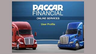 Update your User Profile | PACCAR Financial Online Services
