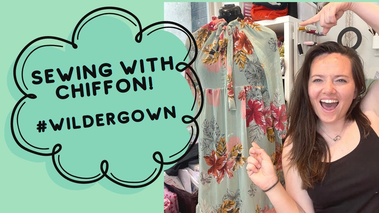 Sewing With Chiffon! Wilder Gown by Friday Pattern Company - YouTube