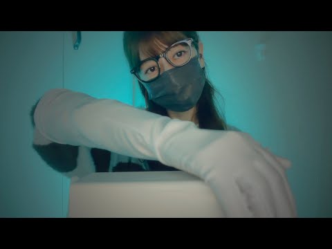 [ASMR] 睡眠導入 睡眠前のサテン手袋耳マッサージ😴🧤 / Satin Glove, Ear Massage