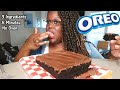 3 INGREDIENTS 5 MINUTES NO OVEN OREO CAKE RECIPE + EATING | Asmr 실제 요리 소리