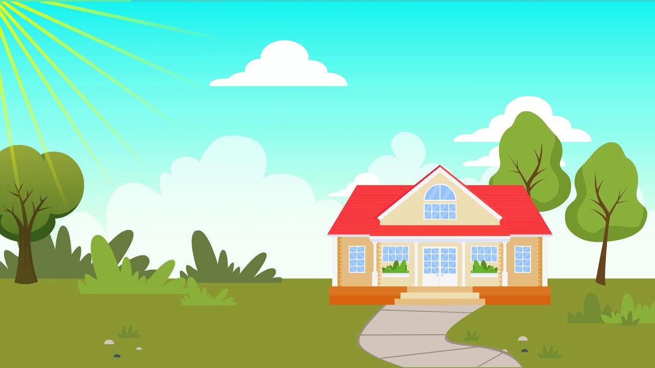 House Home Morning Cartoon - Free Background Loop - YouTube