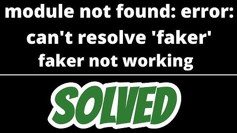 module not found: error: can