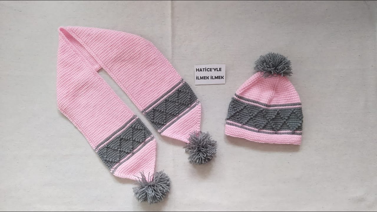 Merve Çocuk Atkı Yapımı 3 Yaş Tunus İşi Tek Şiş Kolay Basit Kullanışlı Bebek Örgü Şal Dolak Yapımı