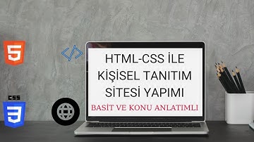 HTML - CSS İLE KİŞİSEL TANITIM SİTESİ YAPIMI  (BASİT VE KONU ANLATIMLI ) #html #css