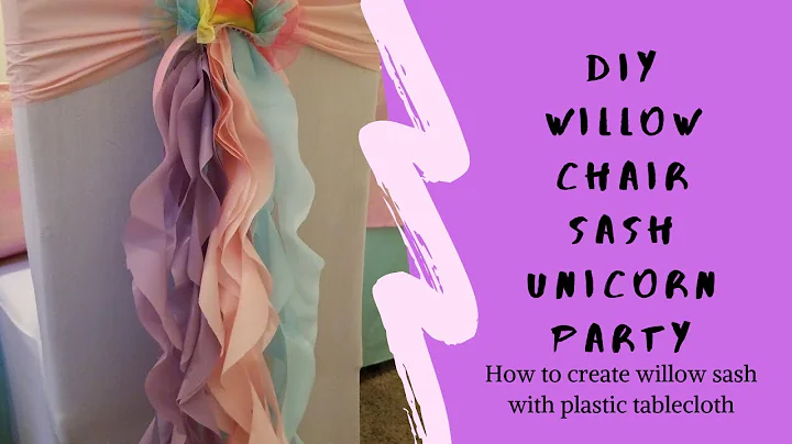 DIY Willow Chair Sash|Unicorn Party Decor|How to c...