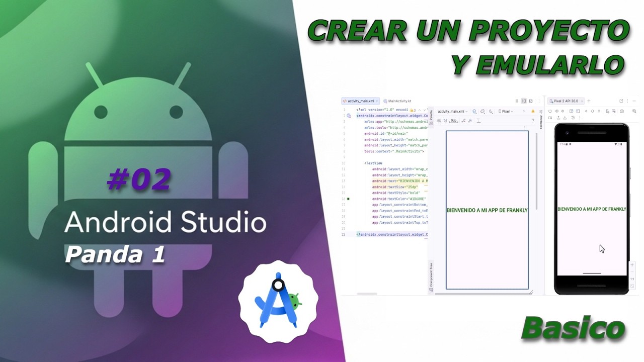 Como Crear el primer PROYECTO y EMULARLO en Android Studio Panda 1# ...