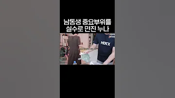 남동생 중요부위를 실수로 만진 누나 Shorts 