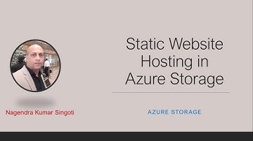 Using Azure Storage to Host Static Website