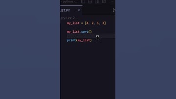 How to use sort method to sort a list #python #programming #coding #shorts