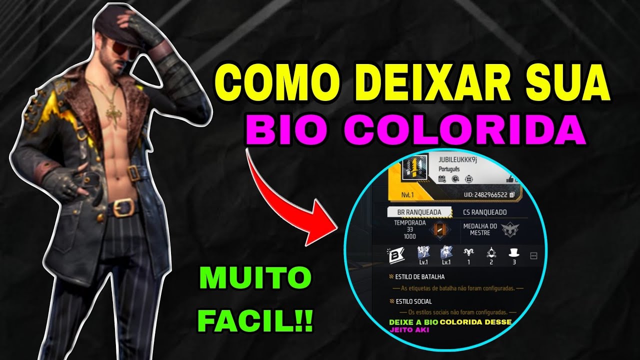 Como adicionar texto colorido na assinatura e BIO do Free Fire em abril de  2022