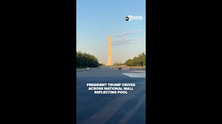 President Trump goes for ride across emptied Lincoln Memorial Reflecting Pool