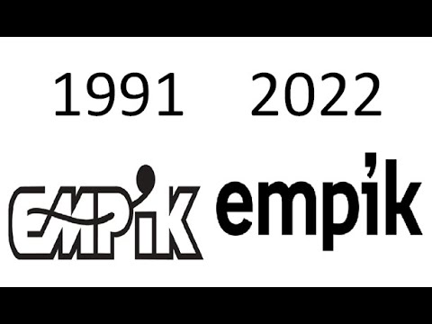 Ewolucja loga Empik 1991-2022