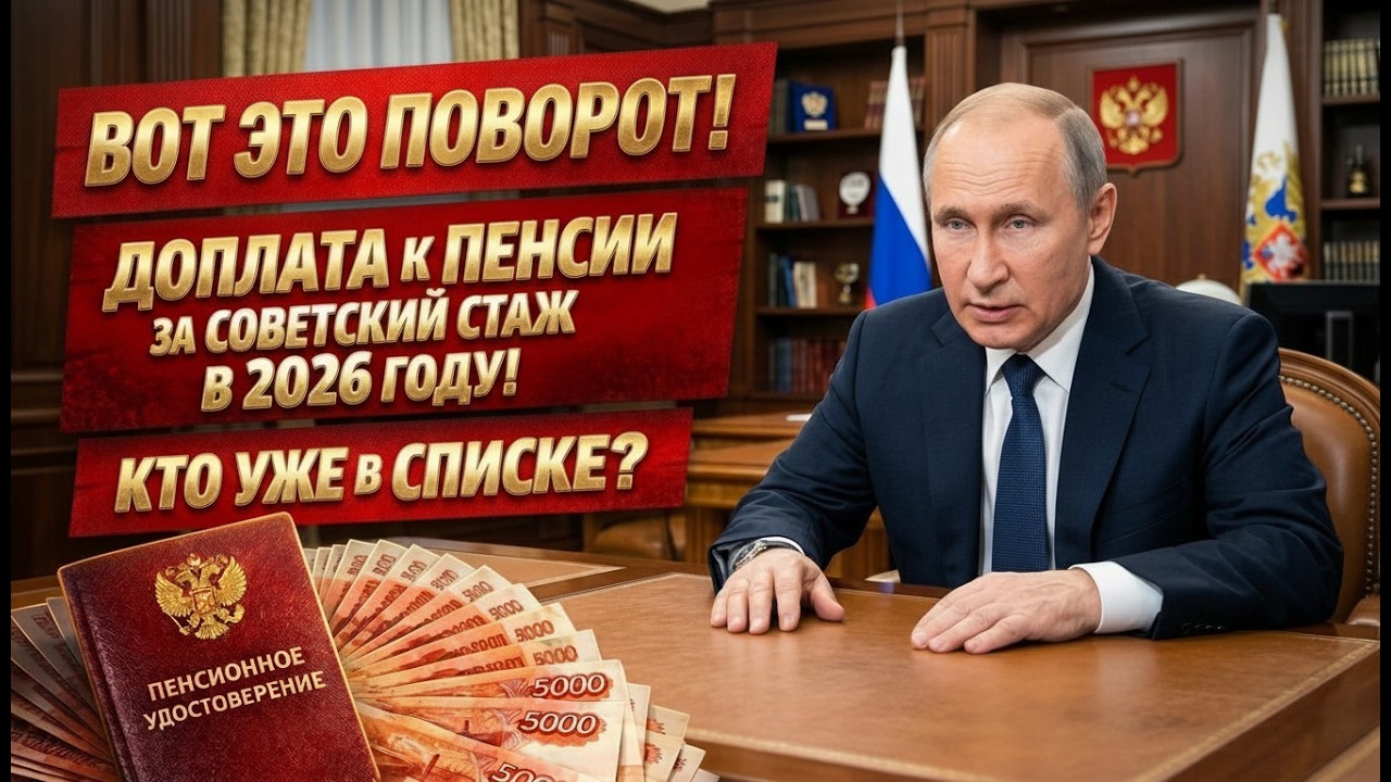 Пенсии в России 2026 - Доплата за СОВЕТСКИЙ Стаж! Что важно знать Пенсионерам?