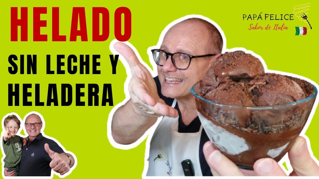 🇮🇹 Cremoso Helado de Chocolate. ¡SIN Leche y Heladera!