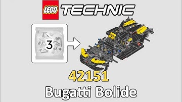 42151 Bugatti Bolide LEGO TECHNIC Full Build Part 3