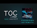 Push Down Automata | Toc Complete Course for engineering exam | True Engineer