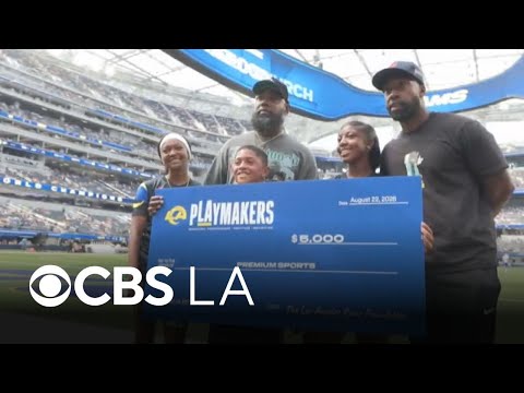 LA Rams surprise high school coach Mil'Von James with Super Bowl tickets | Rams pLAymakers